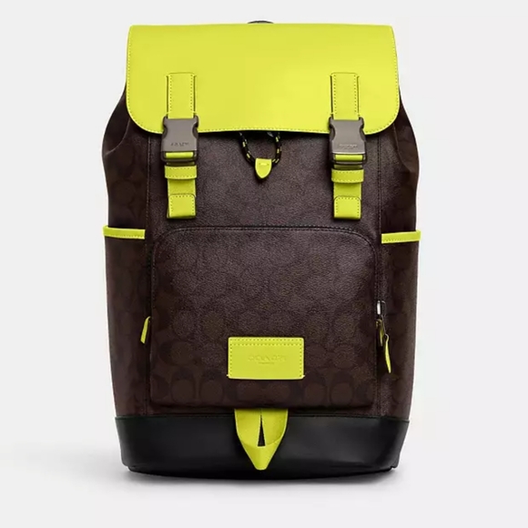 New! Track Backpack In Colorblock Signature Canvas (Only 1 Left!) - Picture 5 of 5